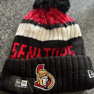 NHL Senators Black, Red, and White Beanie for Men or Women